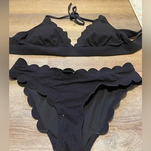 Jessica Simpson scalloped swimsuit